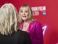 Twiggy aka Lesley Dawson attend the screening of "Twiggy" during the 68th BFI London Film Festival at BFI Southbank on October 18, 2024 in L...