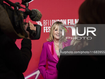 Twiggy aka Lesley Dawson attend the screening of "Twiggy" during the 68th BFI London Film Festival at BFI Southbank on October 18, 2024 in L...