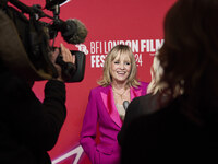 Twiggy aka Lesley Dawson attend the screening of "Twiggy" during the 68th BFI London Film Festival at BFI Southbank on October 18, 2024 in L...