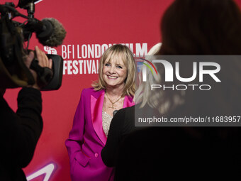 Twiggy aka Lesley Dawson attend the screening of "Twiggy" during the 68th BFI London Film Festival at BFI Southbank on October 18, 2024 in L...