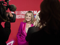 Twiggy aka Lesley Dawson attend the screening of "Twiggy" during the 68th BFI London Film Festival at BFI Southbank on October 18, 2024 in L...