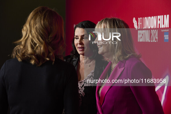 Sadie frost and Twiggy aka Lesley Dawson attend the screening of "Twiggy" during the 68th BFI London Film Festival at BFI Southbank on Octob...