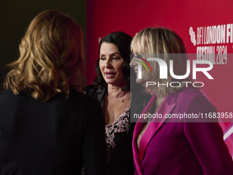 Sadie frost and Twiggy aka Lesley Dawson attend the screening of "Twiggy" during the 68th BFI London Film Festival at BFI Southbank on Octob...