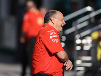 Frederic Vasseur is in the paddock at Circuit of the Americas in Austin, Texas, on October 19, 2024, during the Formula 1 Pirelli United Sta...