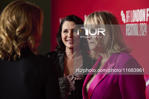 Sadie frost and Twiggy aka Lesley Dawson attend the screening of "Twiggy" during the 68th BFI London Film Festival at BFI Southbank on Octob...