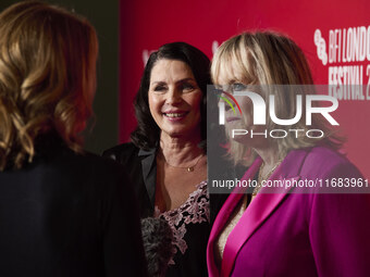 Sadie frost and Twiggy aka Lesley Dawson attend the screening of "Twiggy" during the 68th BFI London Film Festival at BFI Southbank on Octob...