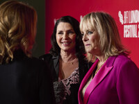 Sadie frost and Twiggy aka Lesley Dawson attend the screening of "Twiggy" during the 68th BFI London Film Festival at BFI Southbank on Octob...