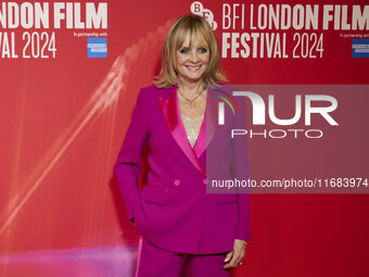 Twiggy aka Lesley Dawson attend the screening of "Twiggy" during the 68th BFI London Film Festival at BFI Southbank on October 18, 2024 in L...