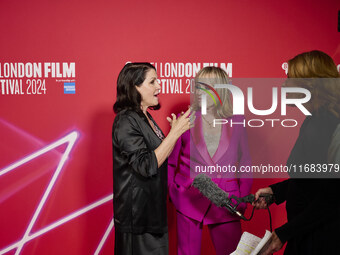 [L to r] Sadie Frost, Twiggy aka Lesley Dawson attend the screening of "Twiggy" during the 68th BFI London Film Festival at BFI Southbank on...