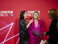 [L to r] Sadie Frost, Twiggy aka Lesley Dawson attend the screening of "Twiggy" during the 68th BFI London Film Festival at BFI Southbank on...