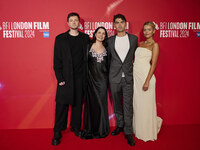 [l to r] Finly Munro Kemp Sadie Frost Raff Law, Tilly Demaine attend the screening of "Twiggy" during the 68th BFI London Film Festival at B...