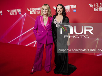 [l to r] Twiggy Sadie Frost  attend the screening of "Twiggy" during the 68th BFI London Film Festival at BFI Southbank on October 18, 2024...