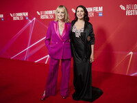 [l to r] Twiggy Sadie Frost  attend the screening of "Twiggy" during the 68th BFI London Film Festival at BFI Southbank on October 18, 2024...