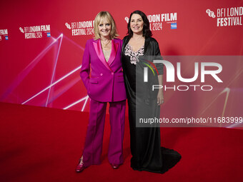 [l to r] Twiggy Sadie Frost  attend the screening of "Twiggy" during the 68th BFI London Film Festival at BFI Southbank on October 18, 2024...