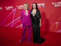 [l to r] Twiggy Sadie Frost  attend the screening of "Twiggy" during the 68th BFI London Film Festival at BFI Southbank on October 18, 2024...