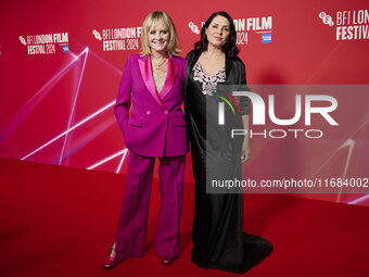 [l to r] Twiggy Sadie Frost  attend the screening of "Twiggy" during the 68th BFI London Film Festival at BFI Southbank on October 18, 2024...