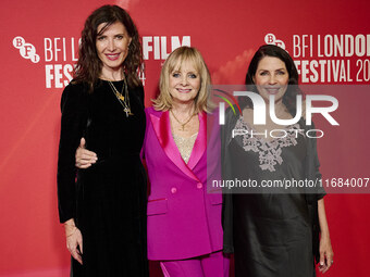 [l to r] Ronni Ancona Twiggy Leigh Lawson attend the screening of "Twiggy" during the 68th BFI London Film Festival at BFI Southbank on Octo...