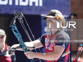 Sawyer Sullivan of the United States competes against Mike Schloesser of the Netherlands (not in picture) during the quarterfinals match on...