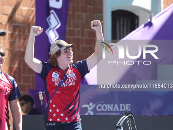 Sawyer Sullivan of the United States competes against Mike Schloesser of the Netherlands (not in picture) during the quarterfinals match on...