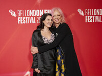 Sadie and guest attend the screening of "Twiggy" during the 68th BFI London Film Festival at BFI Southbank on October 18, 2024 in London, En...