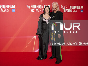 Sadie and guest attend the screening of "Twiggy" during the 68th BFI London Film Festival at BFI Southbank on October 18, 2024 in London, En...