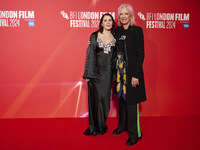 Sadie and guest attend the screening of "Twiggy" during the 68th BFI London Film Festival at BFI Southbank on October 18, 2024 in London, En...