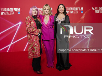 [l to 2r] Mary Davidson (sadies' mum), Twiggy and Sadie Frost attend the screening of "Twiggy" during the 68th BFI London Film Festival at B...