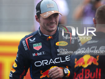 Max Verstappen follows a sprint race at Circuit of the Americas in Austin, Texas, on October 19, 2024, during the Formula 1 Pirelli United S...