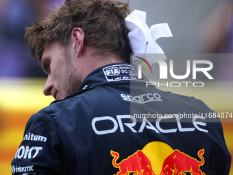 Max Verstappen follows a sprint race at Circuit of the Americas in Austin, Texas, on October 19, 2024, during the Formula 1 Pirelli United S...