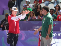 Mathias Fullerton of Denmark and Sebastian Garcia of Mexico compete during the quarterfinals match on the second day of the Tlaxcala 2024 Ar...