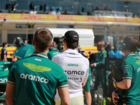 Lance Stroll prepares for a sprint race at Circuit of the Americas in Austin, Texas, on October 19, 2024, during the Formula 1 Pirelli Unite...