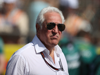 Lawrence Stroll walks onto the grid ahead of a sprint race at Circuit of the Americas in Austin, Texas, on October 19, 2024, during the Form...