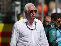 Lawrence Stroll walks onto the grid ahead of a sprint race at Circuit of the Americas in Austin, Texas, on October 19, 2024, during the Form...