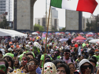 A person dresses as the horror movie character Jason during the Zombie March in Mexico City, Mexico, on October 19, 2024, which starts from...