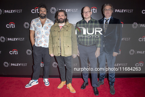 Kayvan Novak, Matt Berry, Mark Proksch, and Paul Simms attend the screening of ''What We Do In The Shadows'' during PaleyFest 2024 at The Pa...