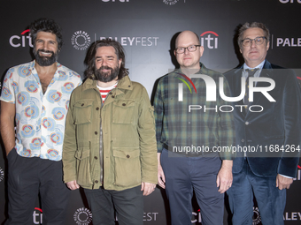 Kayvan Novak, Matt Berry, Mark Proksch, and Paul Simms attend the screening of ''What We Do In The Shadows'' during PaleyFest 2024 at The Pa...