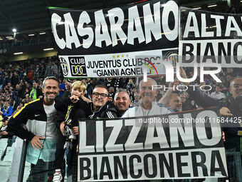 Supporters of Juventus F.C. during the 8th day of the Serie A Championship between Juventus F.C. and S.S. Lazio at Allianz Stadium in Turin,...