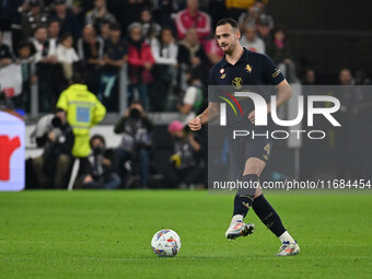 Federico Gatti of Juventus F.C. is in action during the 8th day of the Serie A Championship between Juventus F.C. and S.S. Lazio at Allianz...