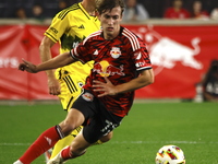 A general view of the match between Columbus and Red Bull during the MLS match at Red Bull Arena in Harris, New Jersey, on October 19, 2024....