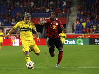 A general view of the match between Columbus and Red Bull during the MLS match at Red Bull Arena in Harris, New Jersey, on October 19, 2024....