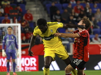 A general view of the match between Columbus and Red Bull during the MLS match at Red Bull Arena in Harris, New Jersey, on October 19, 2024....