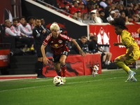 A general view of the match between Columbus and Red Bull during the MLS match at Red Bull Arena in Harris, New Jersey, on October 19, 2024....