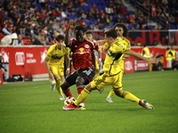 A general view of the match between Columbus and Red Bull during the MLS match at Red Bull Arena in Harris, New Jersey, on October 19, 2024....