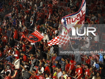 A general view of the match between Columbus and Red Bull during the MLS match at Red Bull Arena in Harris, New Jersey, on October 19, 2024....