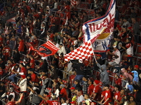 A general view of the match between Columbus and Red Bull during the MLS match at Red Bull Arena in Harris, New Jersey, on October 19, 2024....