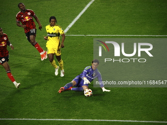 Columbus FC goalkeeper Nicolas Hagen (1) during the MLS League match between Columbus FC and New York Red Bulls at Red Bull Arena in Harris,...