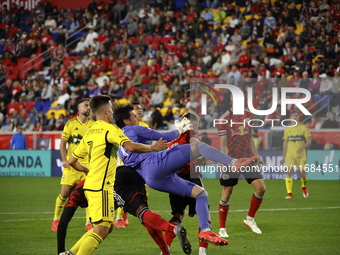 Columbus FC goalkeeper Nicolas Hagen (1) during the MLS League match between Columbus FC and New York Red Bulls at Red Bull Arena in Harris,...