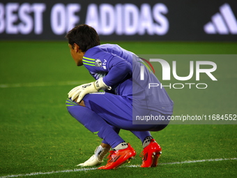 Columbus FC goalkeeper Nicolas Hagen (1) during the MLS League match between Columbus FC and New York Red Bulls at Red Bull Arena in Harris,...