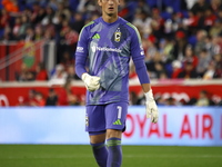 Columbus FC goalkeeper Nicolas Hagen (1) during the MLS League match between Columbus FC and New York Red Bulls at Red Bull Arena in Harris,...