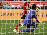 Columbus FC goalkeeper Nicolas Hagen (1) during the MLS League match between Columbus FC and New York Red Bulls at Red Bull Arena in Harris,...